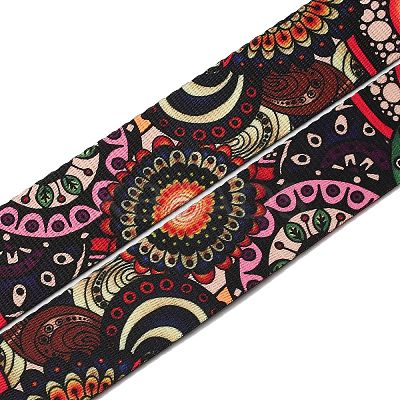 Ethnic Style Double-Sided Polyester Ribbon OCOR-WH0077-42C-1
