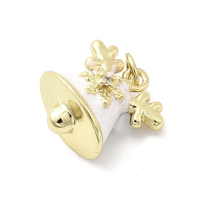 Brass Micro Pave Cubic Zirconia Pendants KK-A278-10G-02-1