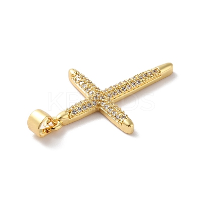 Rack Plating Brass Micro Pave Cubic Zirconia Pendants KK-A160-17G-1