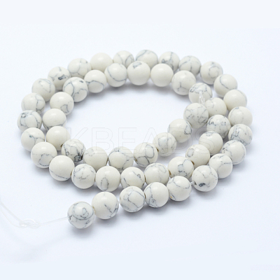Synthetic Howlite Bead Strand G-E439-6mm-01C-1