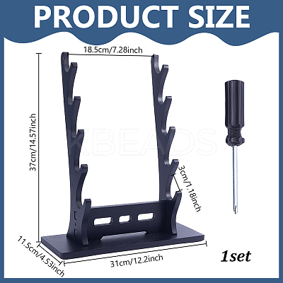 Wood Sword Katana Holder Stands ODIS-WH0038-245-1