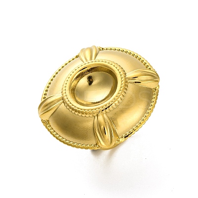 Ion Plating(IP) 304 Stainless Steel Finger Ring RJEW-C113-02G-1