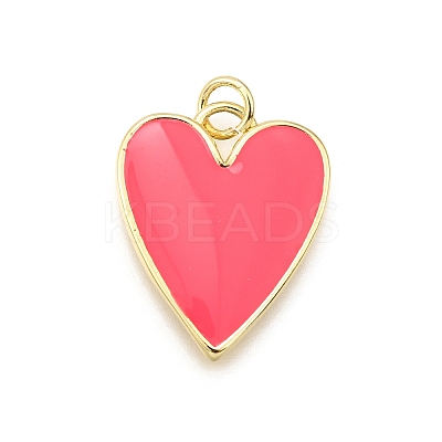 Brass Enamel Pendants KK-K401-14G-08-1