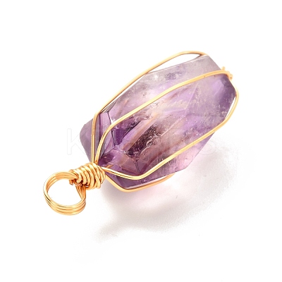 Natural Quartz Pendants PALLOY-JF00933-1