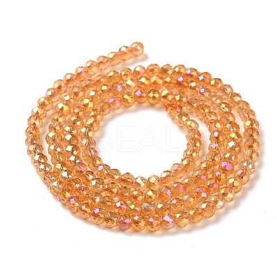 Electroplate Transparent Glass Beads Strands LS-GLAA-H021-01B-FR06-1