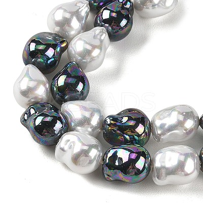 Electroplated Glass Beads Strands GLAA-Z013-01A-04-1