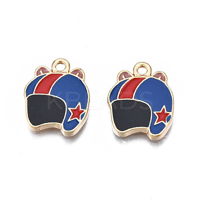 Rack Plating Alloy Enamel Charms ENAM-T011-179-1