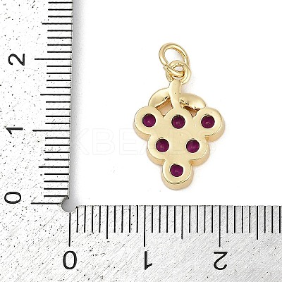 Rack Plating Brass Micro Pave Cubic Zirconia Pendants KK-H509-16G-1