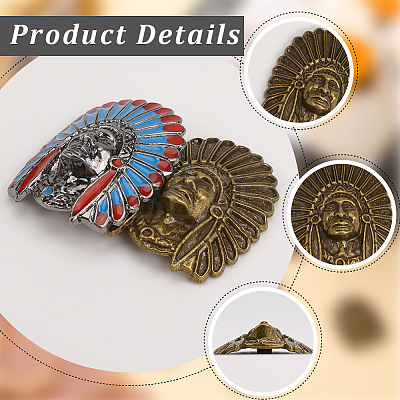 Gorgecraf 10 Sets 2 Colors Indian Zinc Alloy Decorative Rivets AJEW-GF0007-30-1