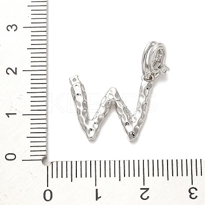 Rack Plating Brass Micro Pave Cubic Zirconia European Dangle Charms KK-L210-015P-W-1