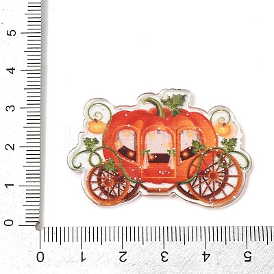 Halloween Printed Acrylic Pendants MACR-I041-02B-1