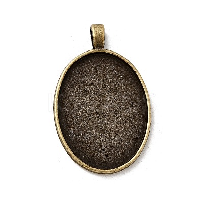 Vintage Tibetan Style Alloy Pendant Cabochon Settings TIBEP-M018-21AB-NF-1