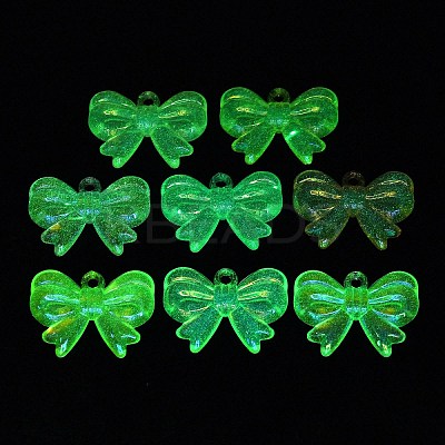 Luminous Rainbow Iridescent Plating Transparent Acrylic Pendants PACR-C007-01-1
