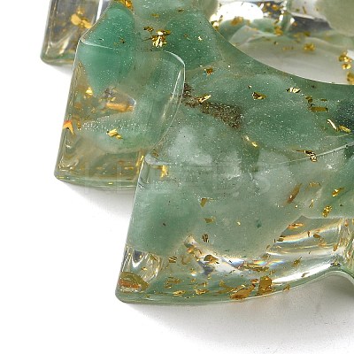 Natural Green Aventurine & Resin Candle Holder Molds DJEW-H012-03C-1