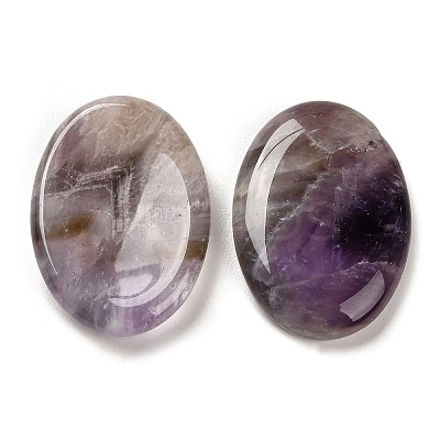 Natural Amethyst Oval Worry Stone G-R487-01F-1