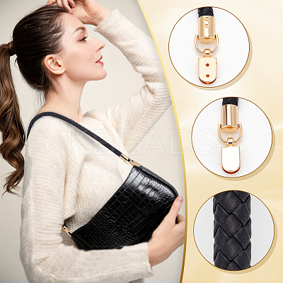 5 Sets 5 Colors PU Leather Braided Bag Straps FIND-WR0010-74-1