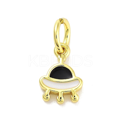Real 18K Gold Plated Rack Plating Brass Enamel Charms KK-M293-28G-01-1