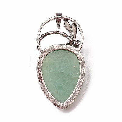 Natural Green Aventurine Pendants X-G-I220-G02-1