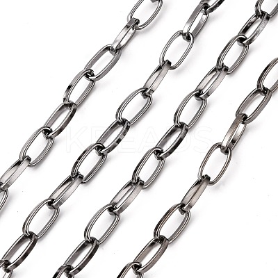 Iron Paperclip Chains CH-R025-13x6mm-B-1
