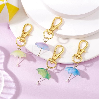 Umbrella Acrylic Pendant Decorations HJEW-JM02963-1