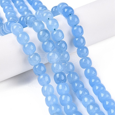 Dyed Natural White Jade Beads Strands G-T138-S11-1