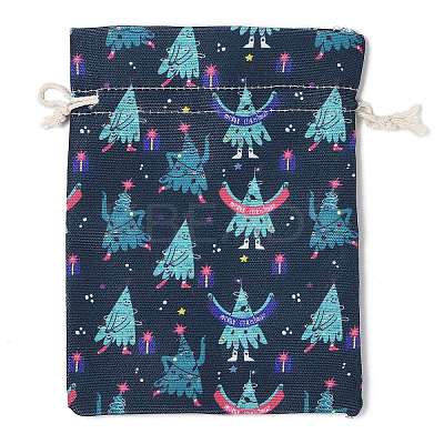 Christmas Theme Cloth Printed Storage Bags LS-ABAG-F010-02C-05-1