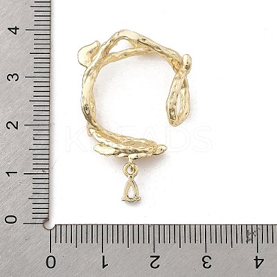 Brass Micro Pave Clear Cubic Zirconia Bead Frame LS-KK-K371-49G-1