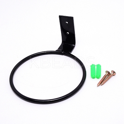 Metal Wall Mounted Bracket Planter Hook Flower Pot Ring For Indoors Balcony  Ring Holder Flower Planter AJEW-WH0120-41B-1