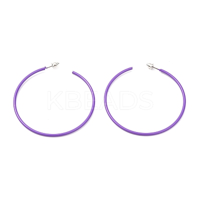 Tarnish Resistant Baking Paint 201 Stainless Steel Half Hoop Earrings EJEW-P185-A01-01-1