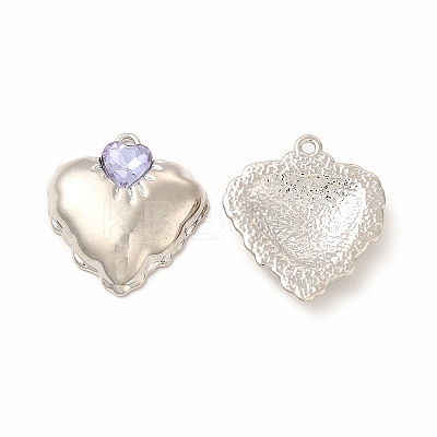 Rack Plating Alloy with Glass Pendants FIND-G054-12P-1