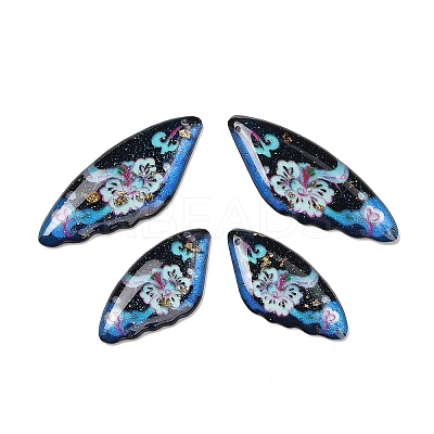 4Pcs 4 Styles Transparent Epoxy Resin Pendants RESI-B032-04A-1