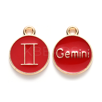 Alloy Enamel Pendants X-ENAM-S124-01A-07I-1
