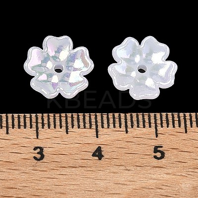 Plating Opaque Acrylic Imitation Shell Bead Cap OACR-P039-03A-1