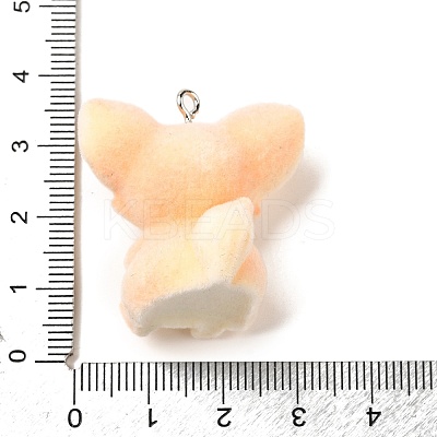 Flocky Opaque Resin Pendants FIND-I044-18A-1
