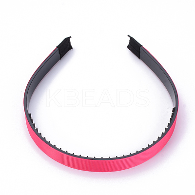 Hair Accessories Plain Plastic Hair Band Findings OHAR-S195-01A-1