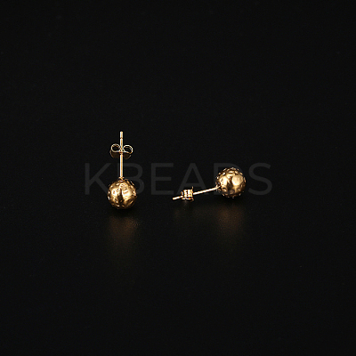 304 Stainless Steel Round Ball Stud Earrings for Women GN4839-1