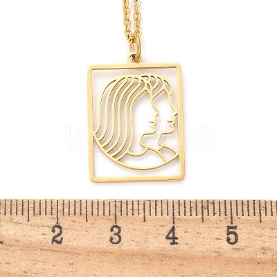 304 Stainless Steel Necklace NJEW-D330-01G-03-1