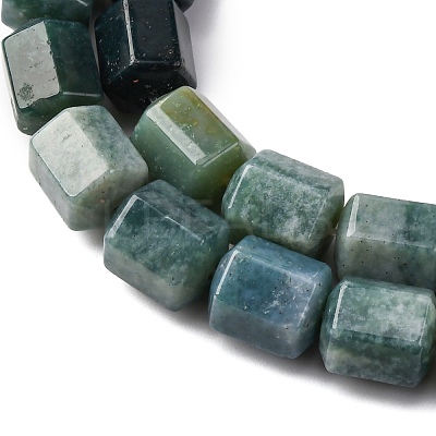 Natural Moss Agate Beads Strands G-R015-A01-1
