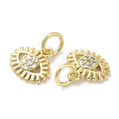 Brass Micro Pave Cubic Zirconia Pendants KK-Q775-05G-1