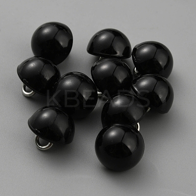 1-Hole Plastic Imitation Pearls Shank Buttons BUTT-WH0028-75C-1