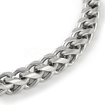 Non-Tarnish 304 Stainless Steel Wheat Chain Bracelets STAS-L692-001P-1