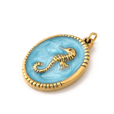304 Stainless Steel Enamel Pendants STAS-B093-02G-01-1