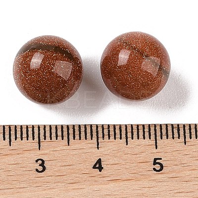 Synthetic Goldstone No Hole Sphere Beads G-K353-04B-25-1