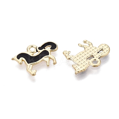 Alloy Enamel Pendants ENAM-N069-12KCG-02-1