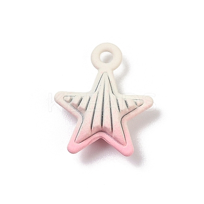 Spray Painted Alloy Pendants PALLOY-S038-05B-1