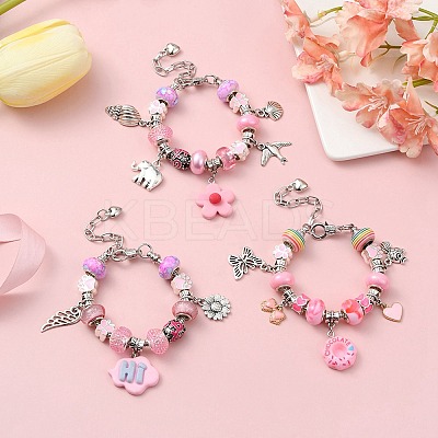 DIY Alloy Resin European Bracelet Making Kit DIY-FS0005-57-1