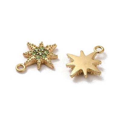 304 Stainless Steel Rhinestone Charms STAS-L022-304G-03-1