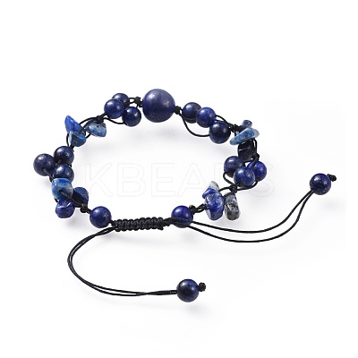 Adjustable Nylon Cord Braided Bead Bracelets BJEW-JB04602-05-1