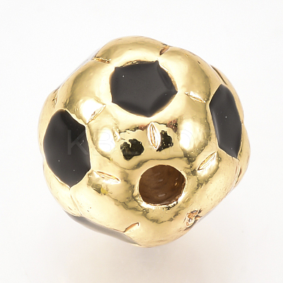 Brass Enamel Beads KK-Q738-10mm-02G-1