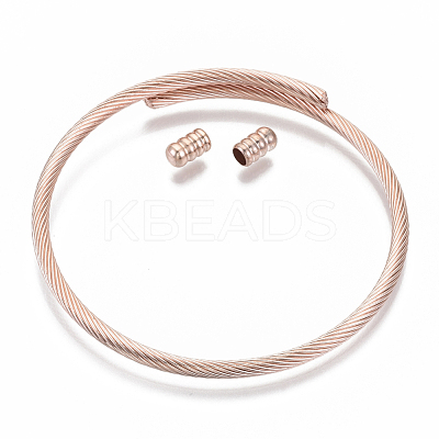 Alloy Cuff Bangles Making PALLOY-N158-035RG-1